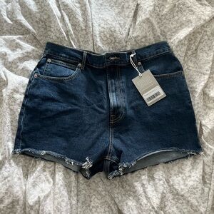 Everlane Blue Jean Shorts Frayed Hem Casual